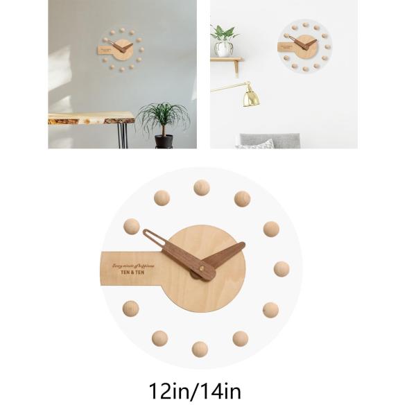 掛け時計 Modern Minimalist Clocks Non Ticking Frameles...