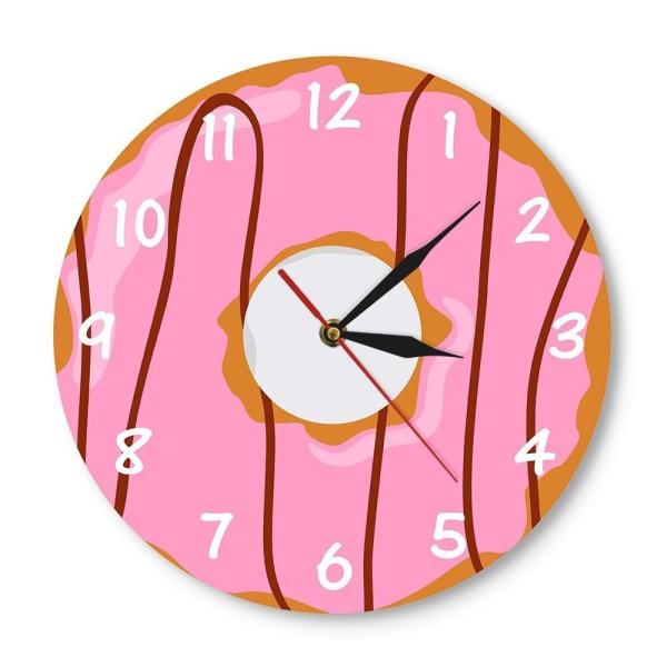 掛け時計 Doughnut Dessert Sweets Silent Wall Clock Mod...