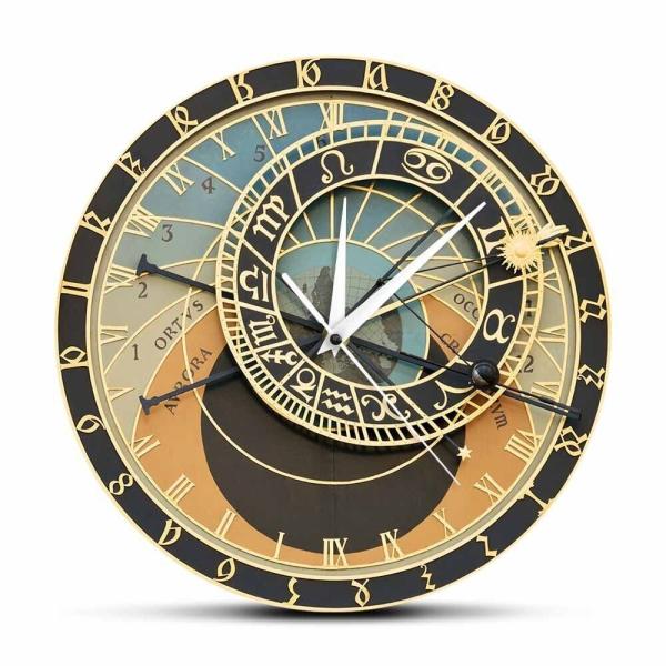 掛け時計星座のための天文学的な印刷壁時計ホームデコーラ