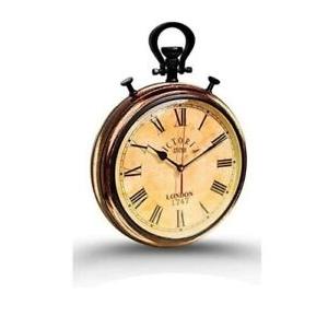 掛け時計 Handmade Brass and Wooden Wall Clock, Antique...