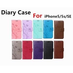 iPhone5ケース 手帳型 iPhone5s ケース 蝶柄 iPhoneSE ケース 手帳型 アイフォン5 ケース可愛い iPhonese カバー 花柄 おしゃれ シンプル