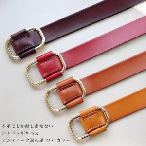ベルト レディース 本革 穴なし レザー 黒 ...の詳細画像2