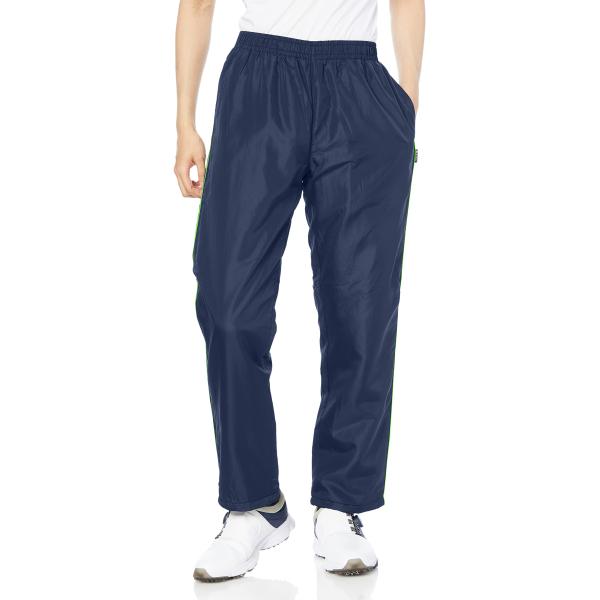 [エー・ディー・ワン] 防寒パンツ フリーズ裏地あったかパンツ メンズ ネイビー×グリーン LL