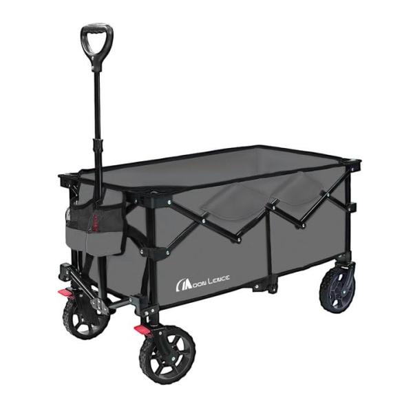 MOON LENCE 【ブレーキ付き】 キャリーワゴン 折りたたみキャリーカート 超コンパクト大容量...