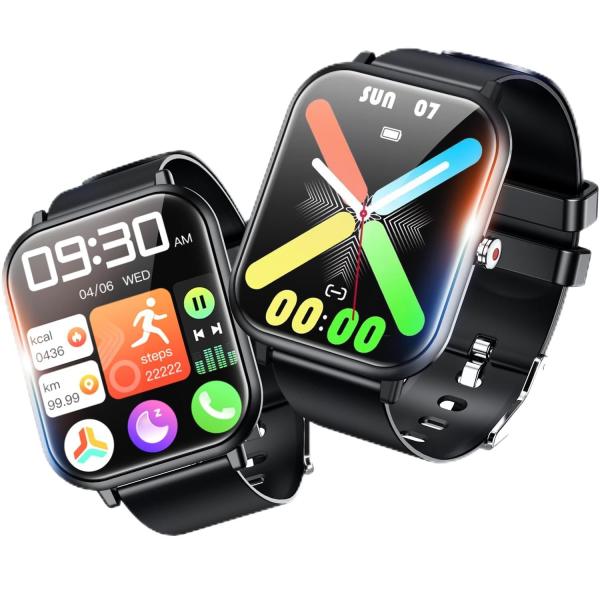 スマートウォッチ Bluetooth5.3 【2024新登場・1.9インチ大画面】 活動量計 超薄型...