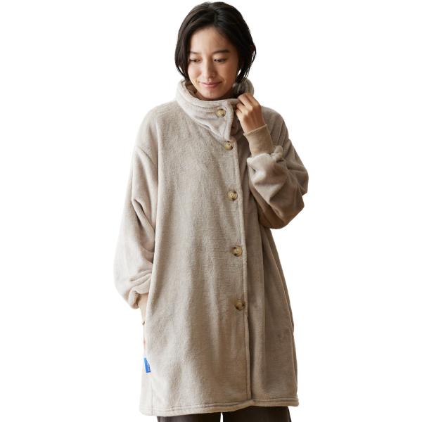 [アクア] mofua (モフア) 着る毛布 プレミアムマイクロファイバー フードなし (襟/ハイネ...