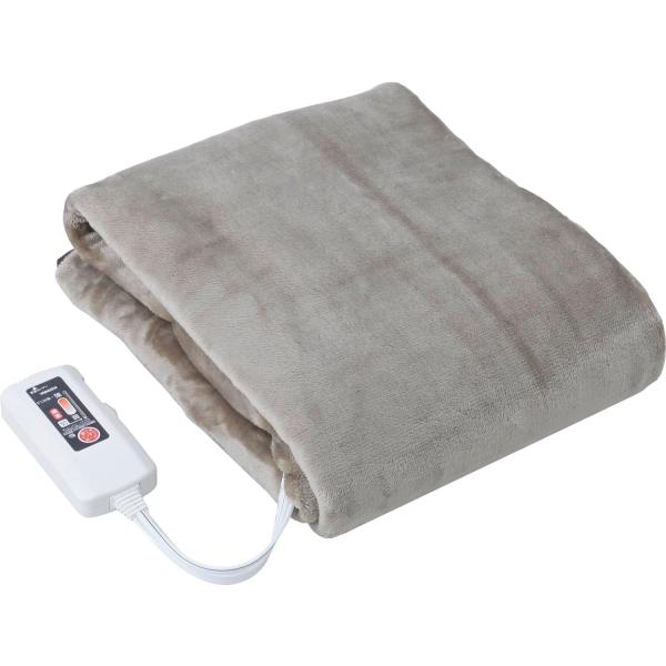 [山善] 電気毛布 敷き 電気敷毛布 140×80cm シングル 洗える タイマー付き 省エネ フラ...