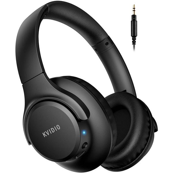 ワイヤレス ヘッドホン KVIDIO Bluetooth 5.3 65時間再生 40mm HD ドラ...