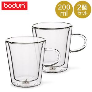 BODUM ボダム グラス キャンティーン ダブルウォール マグ 200mL 2個セット 10325-10 CANTEEN 耐熱｜glv