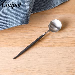 クチポール Cutipol ゴア GOA デザートスプーン Dessert spoon ブラック Black カトラリー 5609881941003 GO08｜glv