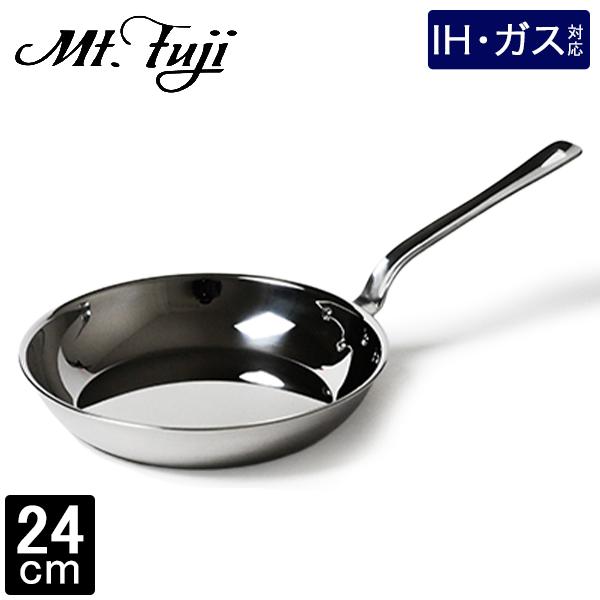 フジノス アルミクラッド三層フライパン 24cm IH対応 ガス火対応 日本製 ステンレス Fuji...