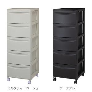 チェスト キャスター付きスリムチェスト5段ルー...の詳細画像1