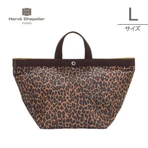 エルベシャプリエ Large tote, square base 舟型 トート L Panthere taupe パンサー トープ 725F バッグ フレンチ カジ 2014春夏モデル｜glv