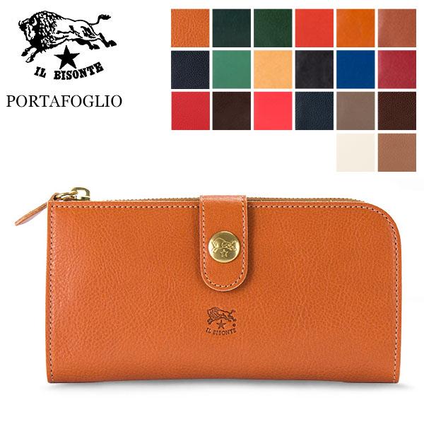 【並行輸入品】 イルビゾンテ Il Bisonte 長財布 二つ折り L字ファスナー 小銭入れ付き ...
