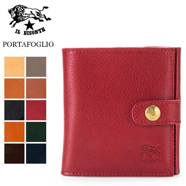【並行輸入品】 イルビゾンテ Il Bisonte 二つ折り財布 ウォレット C0955 財布 レザ...