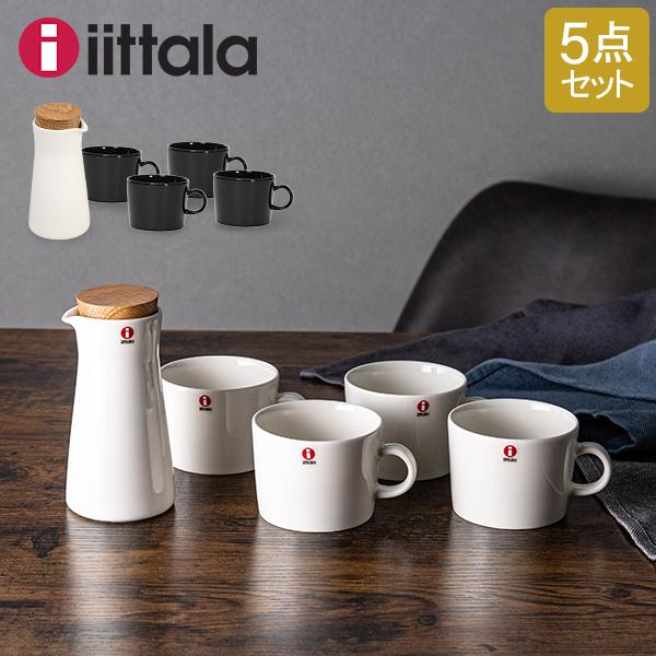 【並行輸入品】 イッタラ iittala ティーマ（TEEMA） 蓋付ピッチャー＆カップ4個セット ...