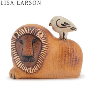 LisaLarson リサラーソン （Lisa Larson リサ・ラーソン）ケンネルKennel1110400 ライオンと鳥Lion With Bird 置物・オブジェ 北欧｜glv