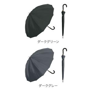 傘 晴雨兼用 長傘 16本骨 無地 UVカット...の詳細画像1