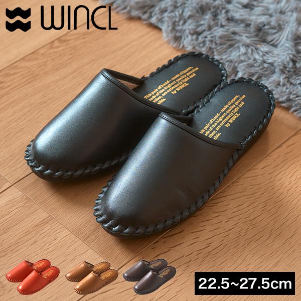 ウィンクル WINCL レザースリッパ Leather Slippers 22.5〜27.5cm 本...