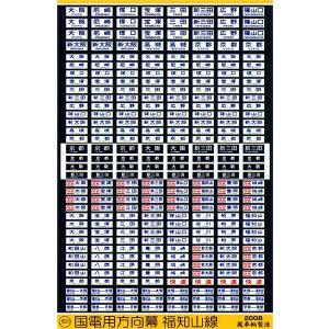鳳車輛製造 207 国電用方向幕(中央西線) : グリーンマックス・ザ