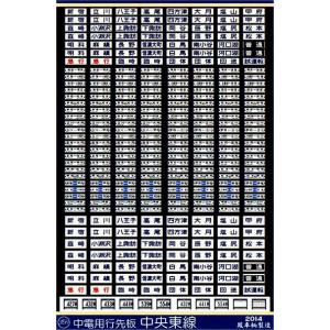 国鉄行き先板 鳳車輛製造 103 旧国用行先板(南武線) : グリーンマックス・ザ・ストア