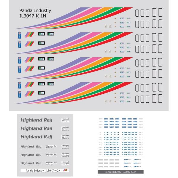 パンダ工業 IL3047-K アルピコ交通3000系用 インレタセット