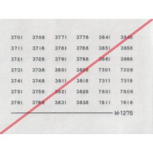 グリーンマックス M-1275 京成3700形(北総7300/7800形) 前面車番インレタ
