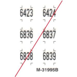 グリーンマックス　M-31995B　名鉄6500系　車両マーク　1枚入