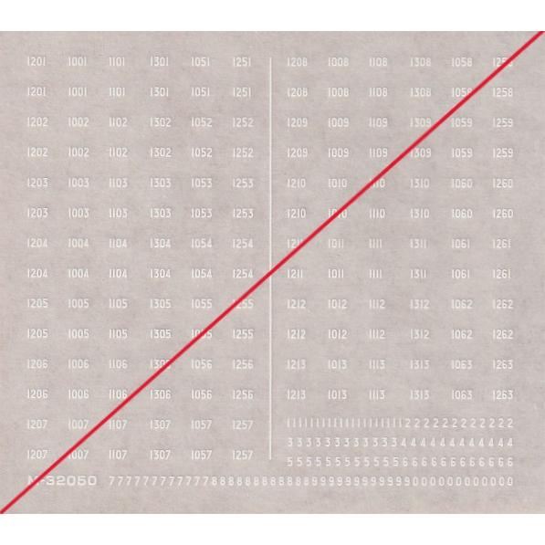 グリーンマックス M-32050 阪神1000系 6両追加車番(白)インレタ　1枚入り