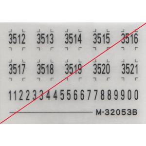 グリーンマックス　M-32053B　名鉄3500系車番インレタ　1枚入