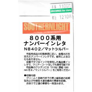 サザンライツ N-8601 8000系用ナンバーインレタ マットシルバー