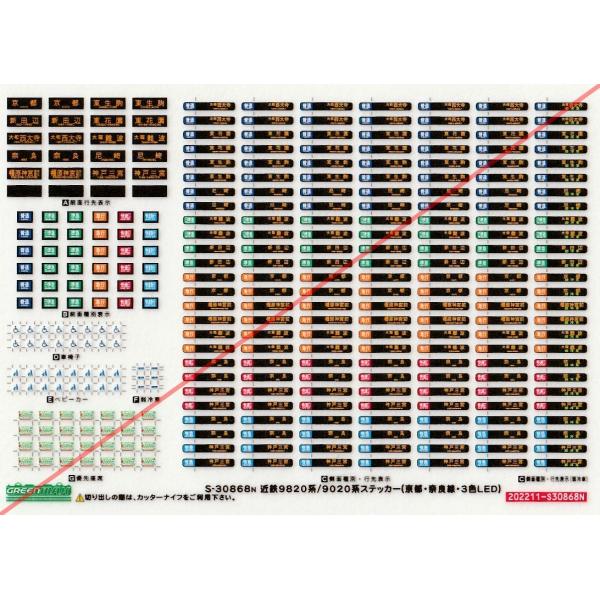 グリーンマックス S-30868N 近鉄9820系/9020系ステッカー