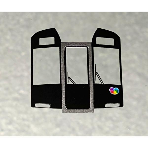 グリーンマックス　阪神1000系　前面ガラス　ワイパー2本　ロゴ印刷　1枚入り