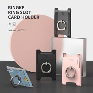 スマホ カードケース カード入れ 貼り付け カード収納 背面ポケット スマホリング リング付き キャッシュレス決済 電子マネー iPhone12 Ring Slot Card Holder
