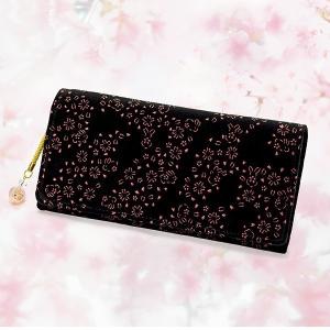 吉祥花うさぎ 甲州印伝長財布 財布 ウォレット レディース 二つ折り