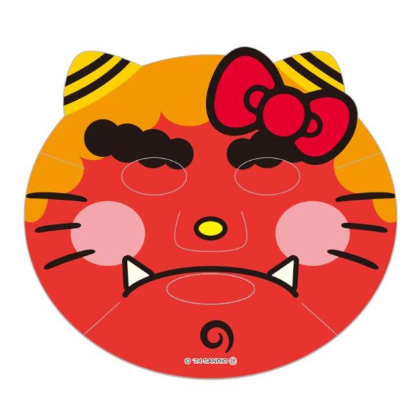 ハローキティ なりきりフェイスパック 赤鬼 1枚入 サンリオ フェイスパック なりきり おもしろマス...