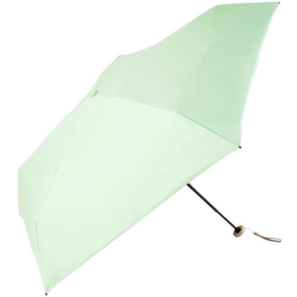 ビコーズ PUリトルユー ミニ グリーン 緑 軽量 170g レディース 折畳傘 雨傘 日傘 UVカ...