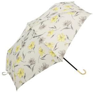 グリーンと花柄の日傘 UVカット because ビコーズ フローレットミニ グリーン 緑 フラワー 花柄