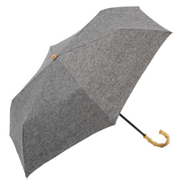 ビコーズ パラソル 折りたたみ傘 プレーンカラー トートバッグ ミニ グレー 灰色 ホワイト系 バン...