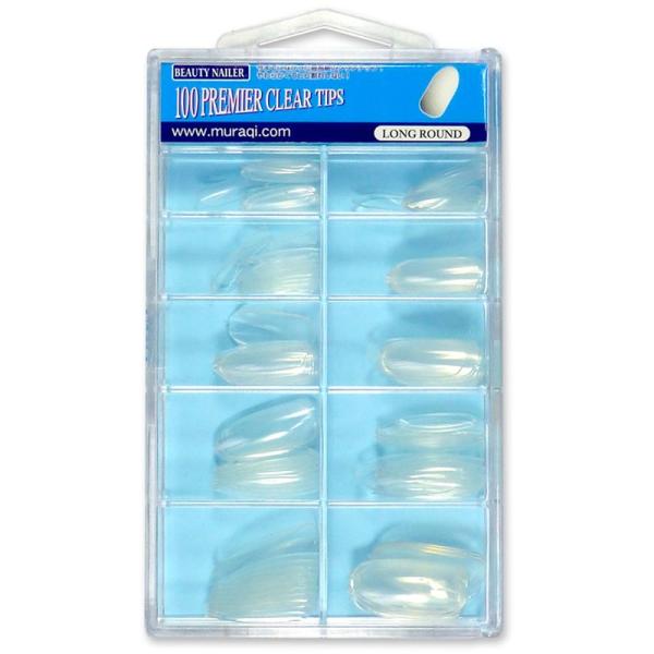ビューティーネイラー 100プレミアクリアティップス PT-15 ネイルチップ クリア ロングラウン...