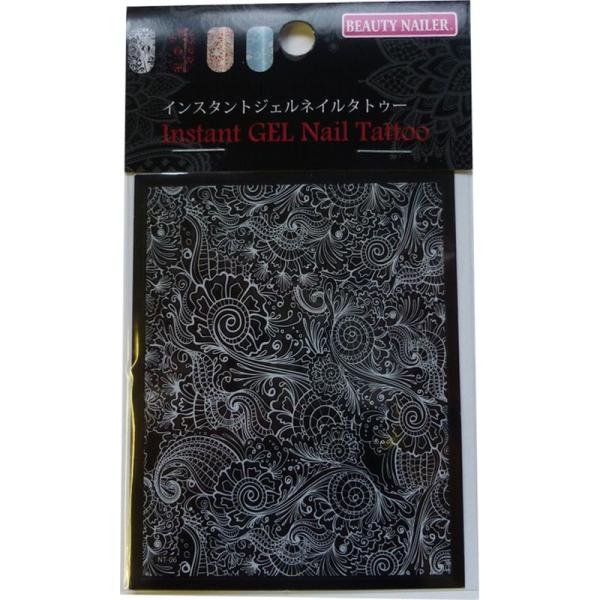 ビューティーネイラー インスタントジェルネイルタトゥー ホワイト ネイルシール ネイルパーツシール ...