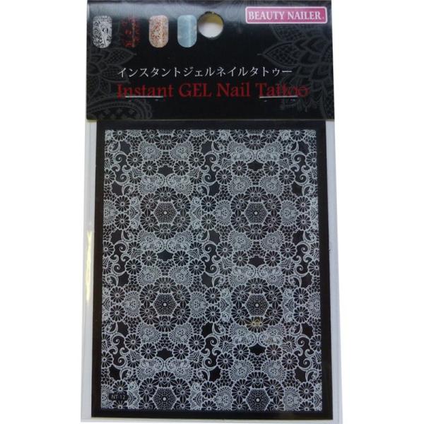 ビューティーネイラー インスタントジェルネイルタトゥー ホワイト ネイルシール ネイルパーツシール ...