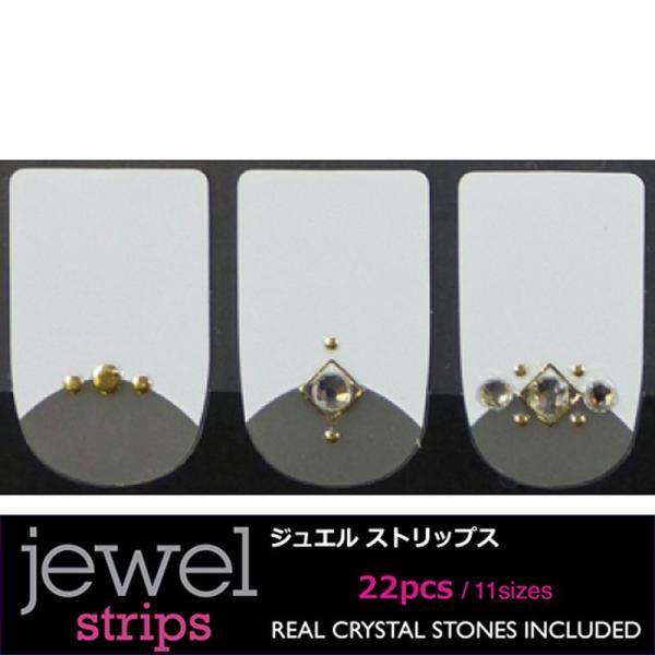 ビューティーネイラー ジュエル ストリップス クリスタルストーン付き ネイルシール 22枚入り ネイ...