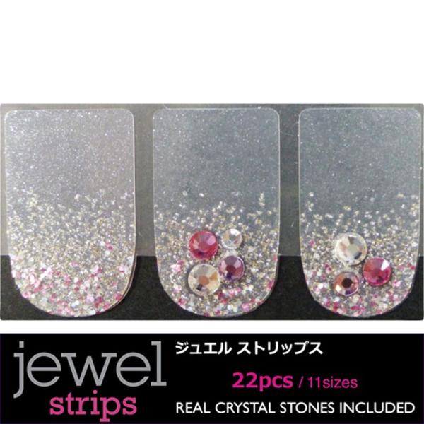 ビューティーネイラー ジュエル ストリップス クリスタルストーン付き ネイルシール 22枚入り ネイ...