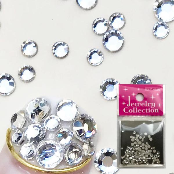 ビューティーネイラー ジュエリーコレクション 3サイズMIX クリスタル 140pcs ガラスストー...