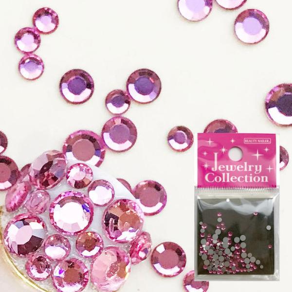 ビューティーネイラー ジュエリーコレクション 3サイズMIX ローズ 140pcs ガラスストーン ...