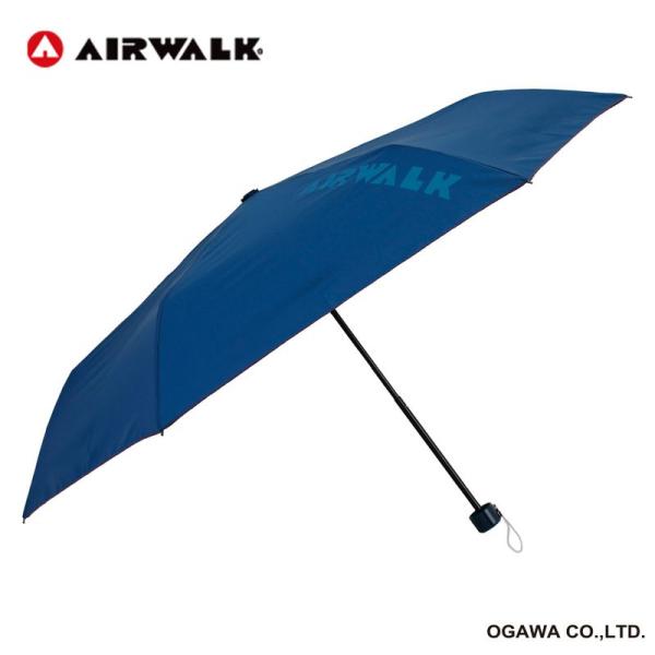 AIRWALK エアウォーク キッズ 折傘 ネイビー 55cm 子供 傘 雨傘 折りたたみ傘 シンプ...