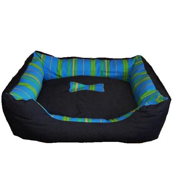 ペットベッド　デニム地　ブルー　猫用　小型犬用　61ｃｍ×48ｃｍ×高さ18ｃｍ　