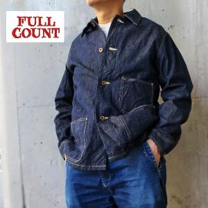 FULL COUNT フルカウント [ #2015-1 ]  Denim Chore Jacket デニムチョアジャケット 10.5oz【INDIGO】メンズ Made in Japan 【神戸　正規販売店】｜gmmstore