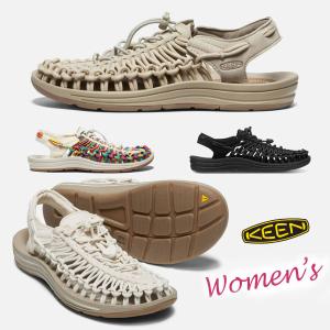 【レディース】 KEEN UNEEK　キーン　ユニーク　サンダル　レディース　キーンユニーク　keen uneek women　スポサン ブラック ホワイトキャップ サファリ